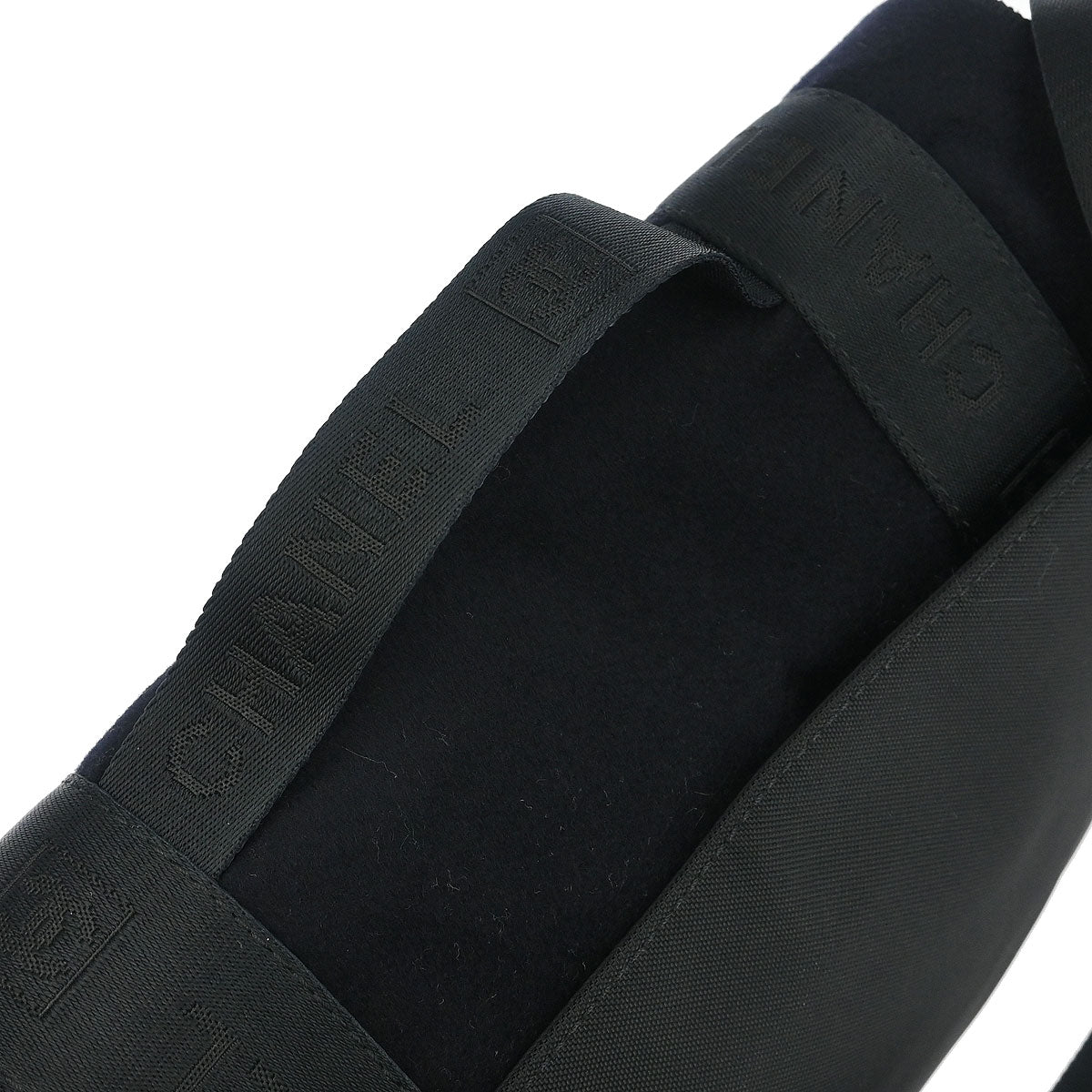 Chanel 2005-2006 Black Felt Nylon Sport Line 2way Shoulder Handbag