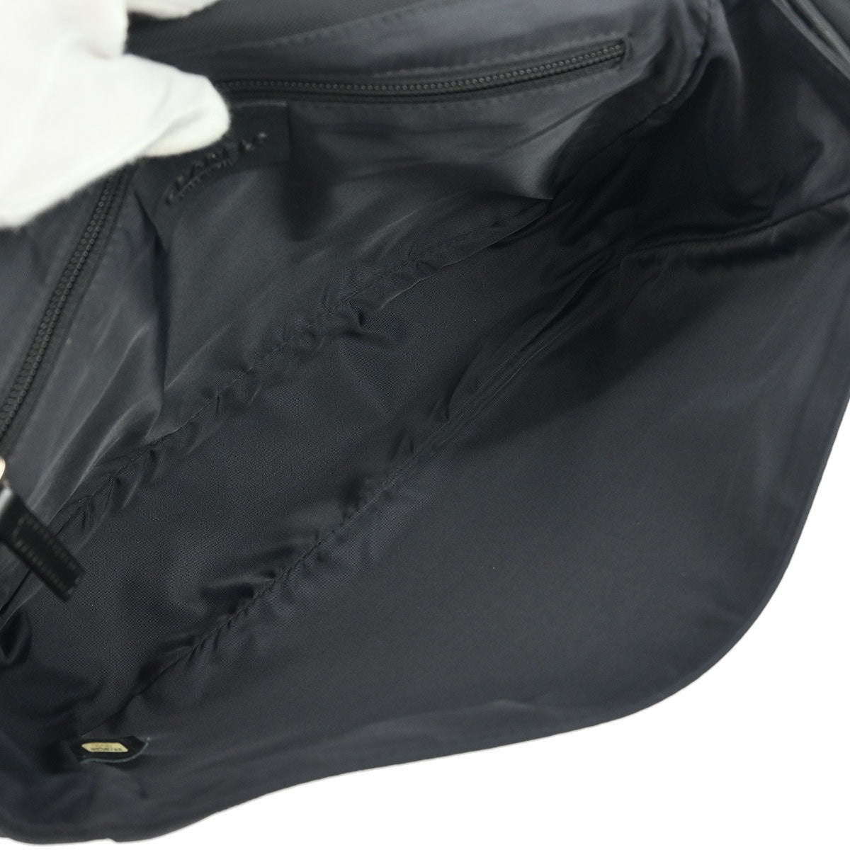Chanel 2005-2006 Black Felt Nylon Sport Line 2way Shoulder Handbag