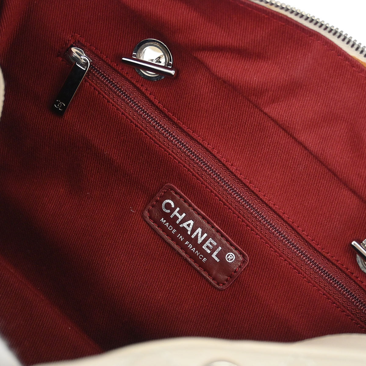 Chanel Off-white Calfskin Cambon Ligne Shoulder Bag