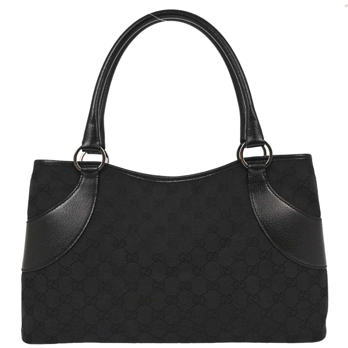 Gucci Black Canvas GG Tote Handbag