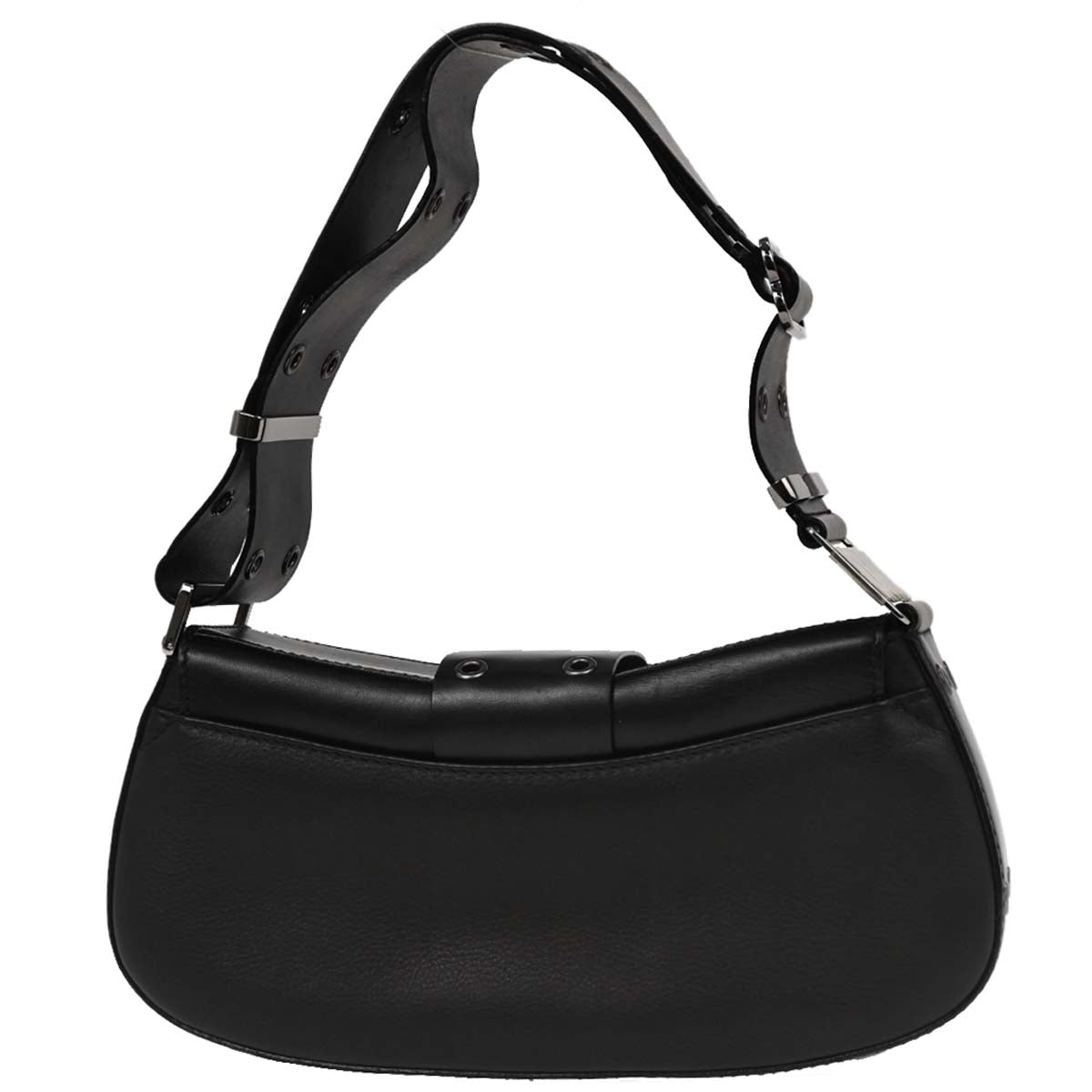 Christian Dior Black Leather Street Chic Columbus Shoulder Bag