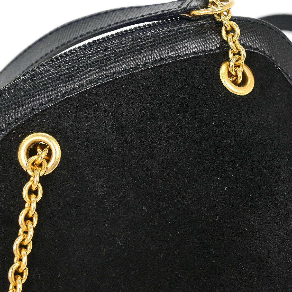 Celine Black Suede Shoulder Bag