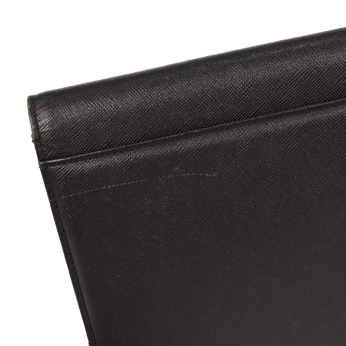 Yves Saint Laurent Black Leather Clutch Bag