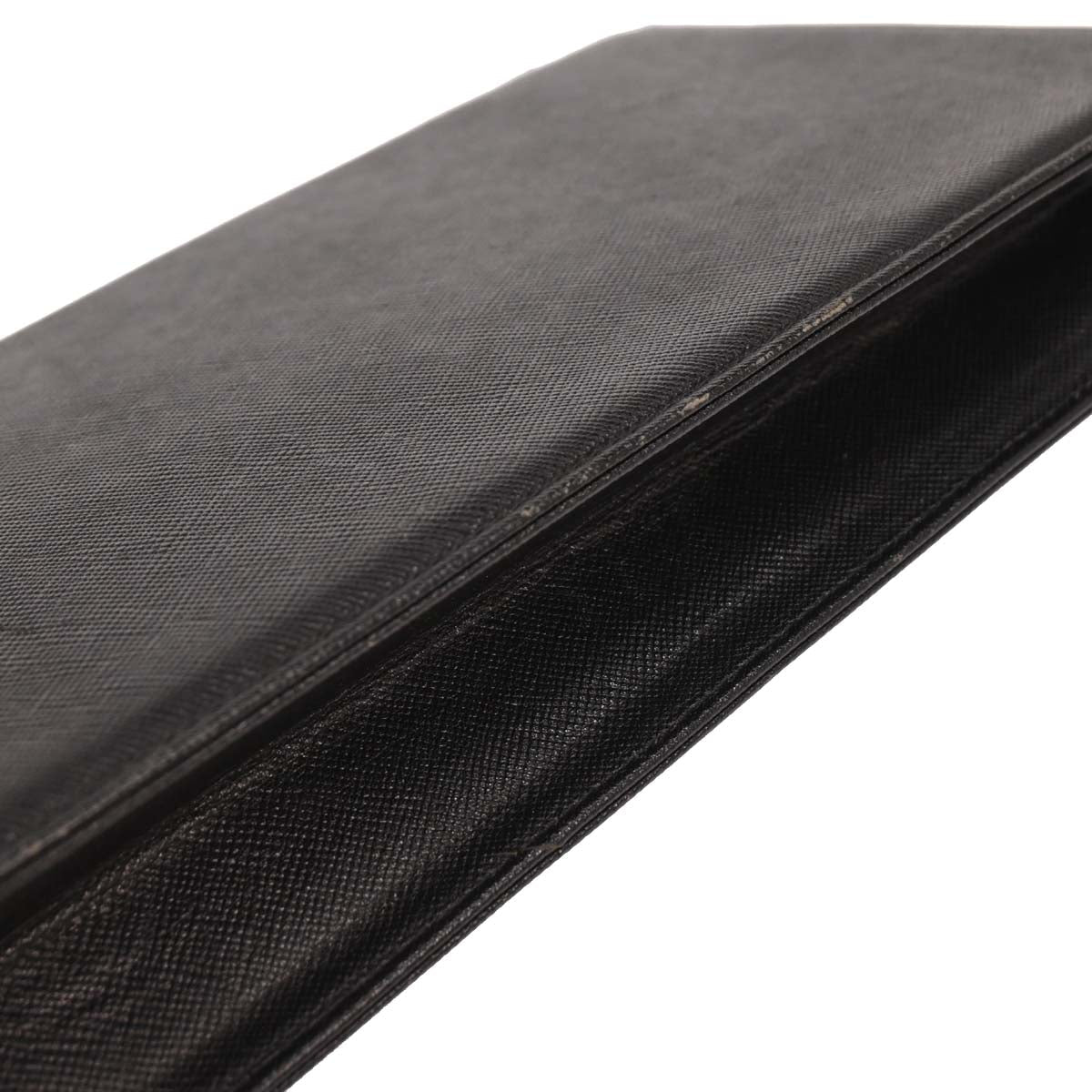 Yves Saint Laurent Black Leather Clutch Bag
