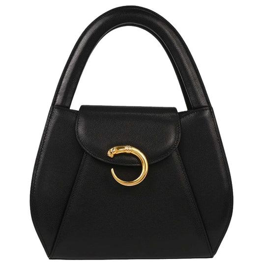 Cartier Black Leather Panthere Handbag