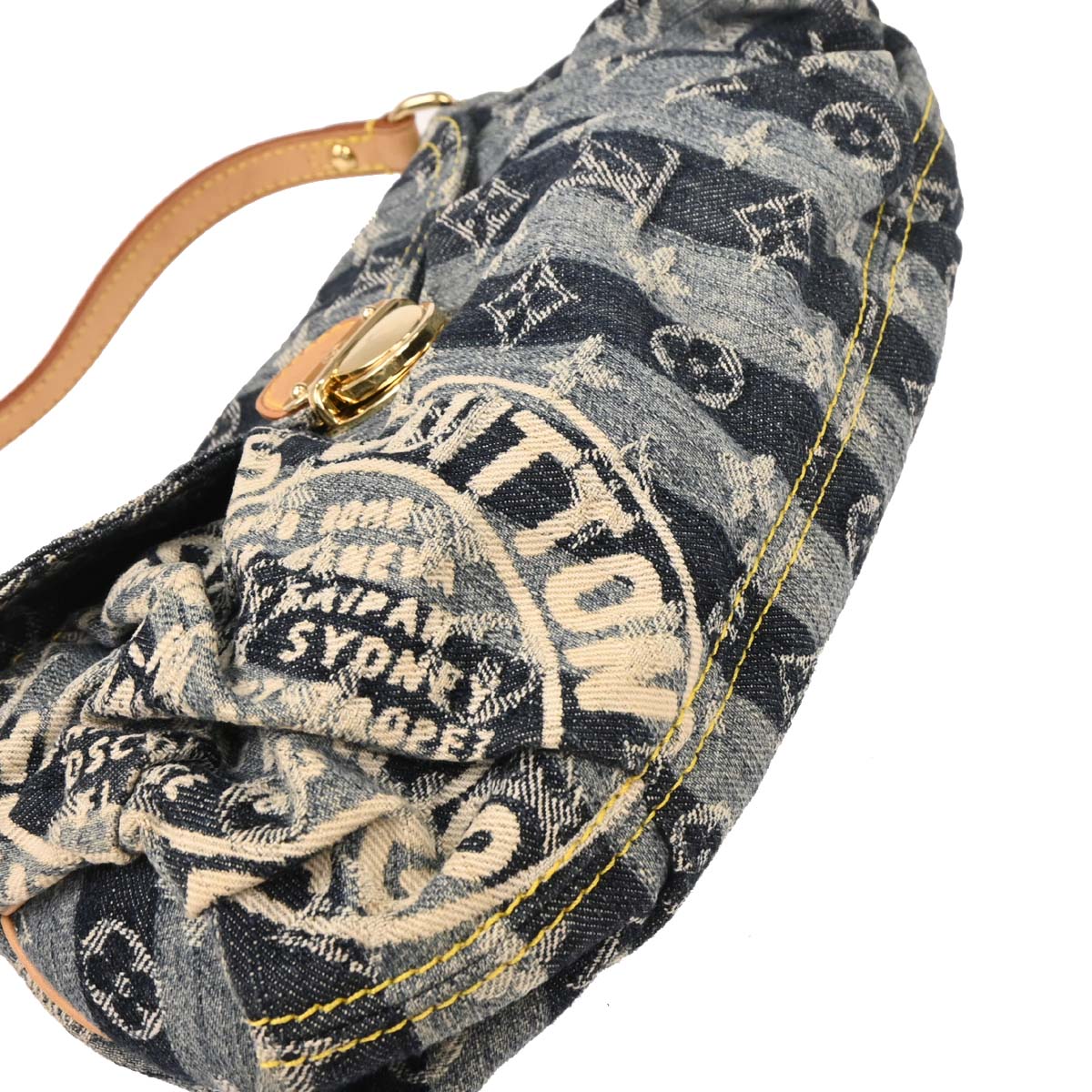 Louis Vuitton Blue Monogram Denim Mini Pleaty Raye Handbag M95333