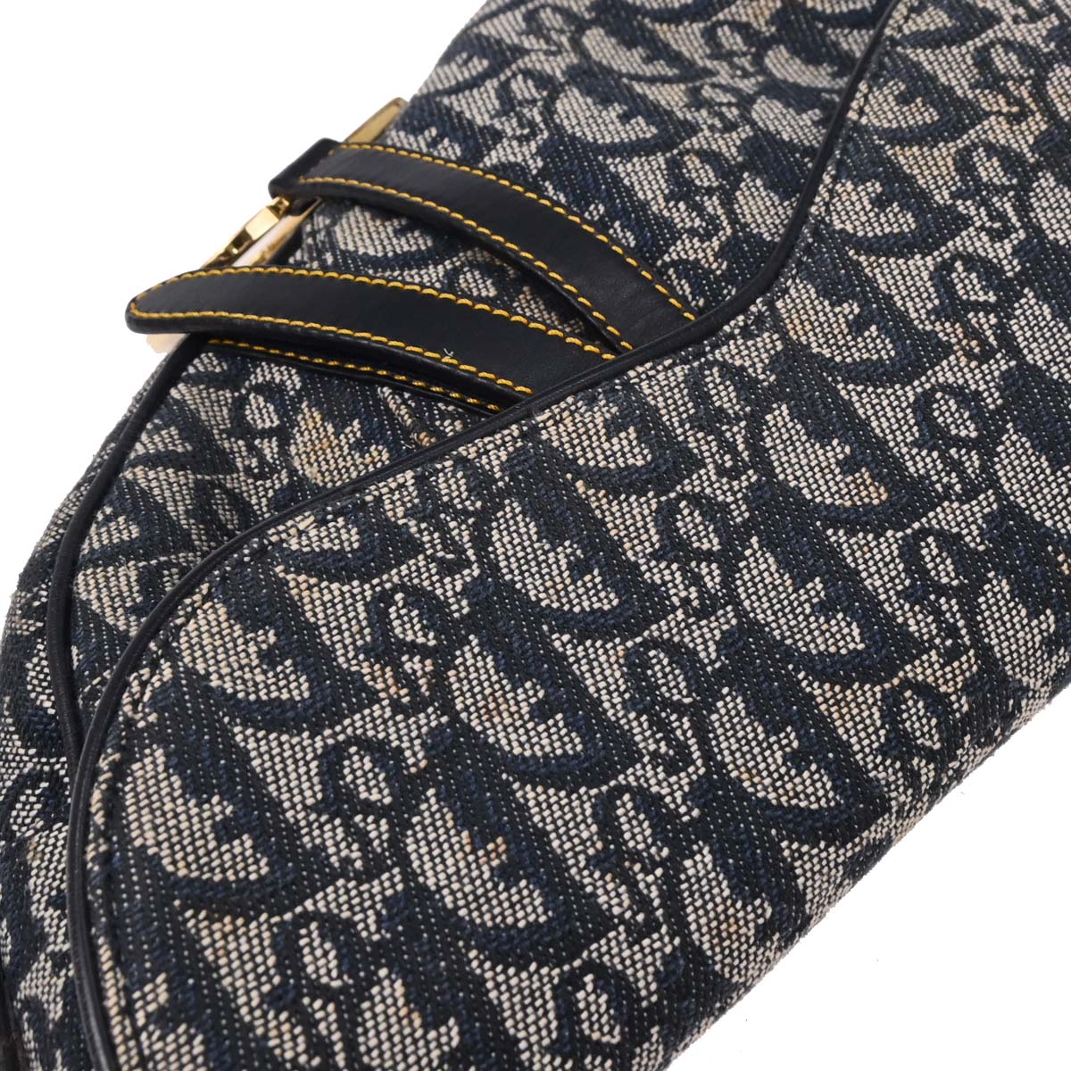 Christian Dior Navy Trotter Saddle Handbag