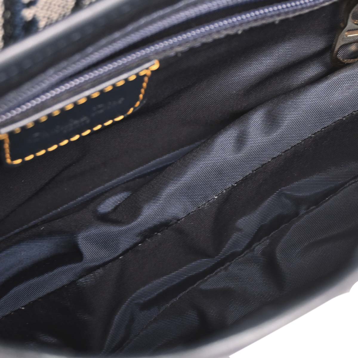 Christian Dior Navy Trotter Saddle Handbag