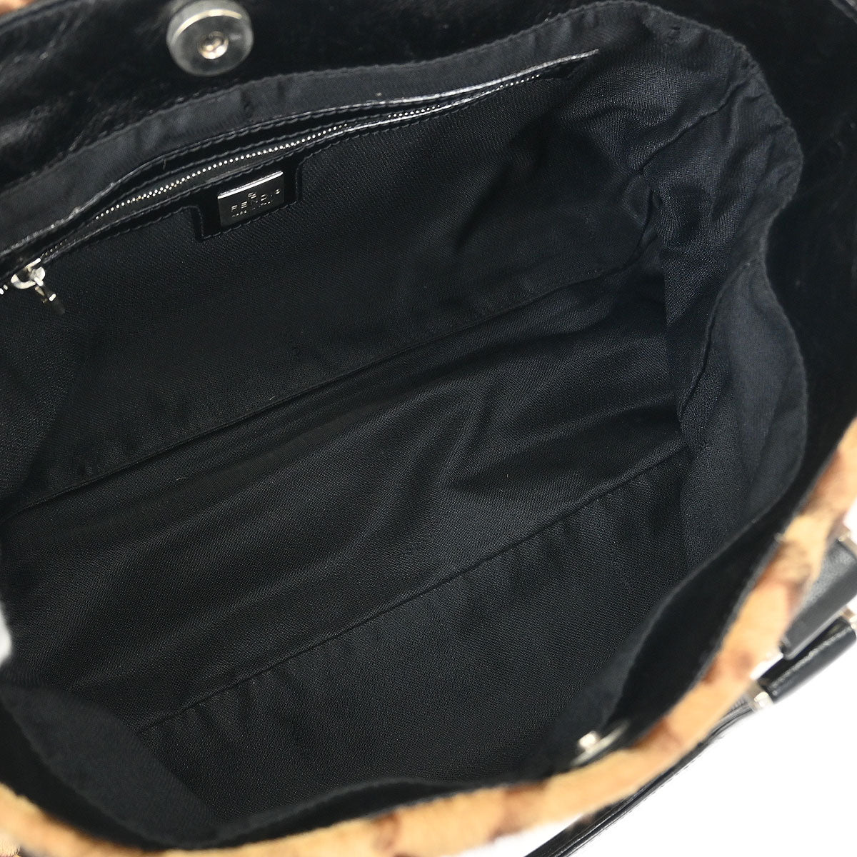 Fendi * Brown Pony Hair Leopard Tote Bag