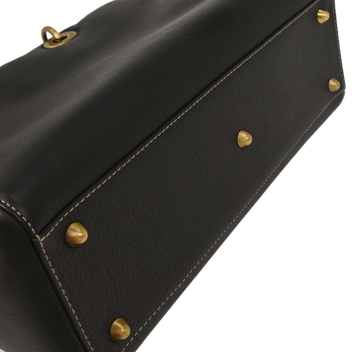 Christian Dior Black Calfskin Large Lady Dior 2way Shoulder Handbag