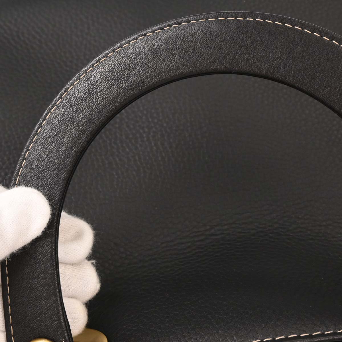 Christian Dior Black Calfskin Large Lady Dior 2way Shoulder Handbag