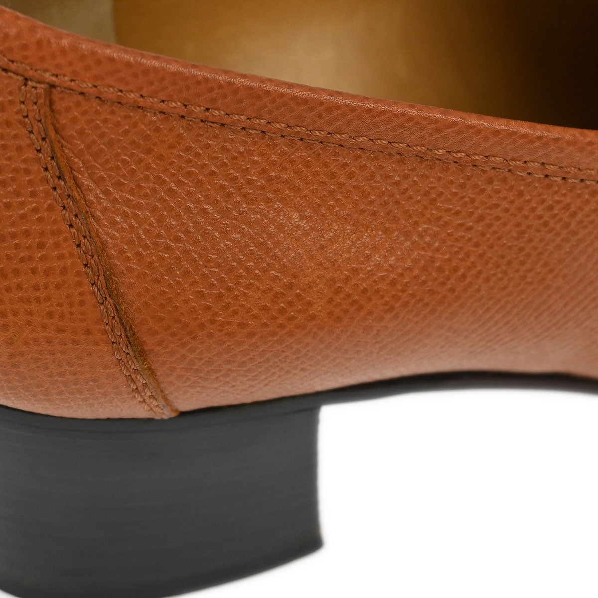 Hermes * Loafers Shoes Brown Courchevel #35 1/2
