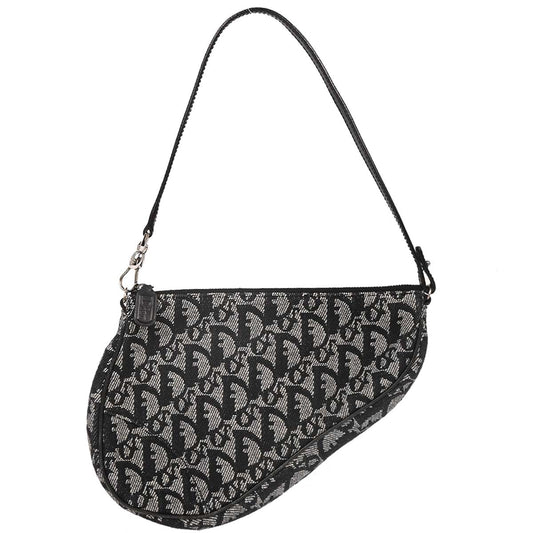 Christian Dior Black Trotter Saddle Handbag