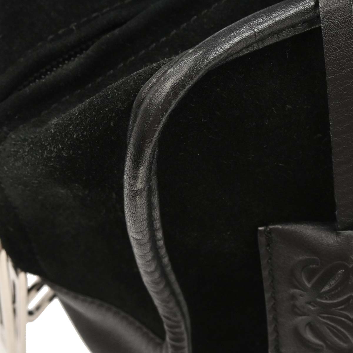 Loewe Black Suede Amazona 28 Handbag