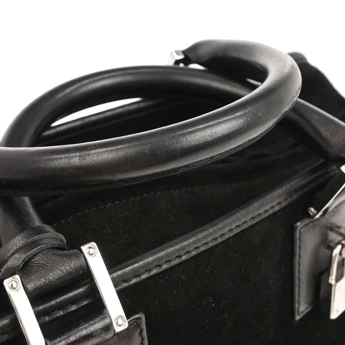 Loewe Black Suede Amazona 28 Handbag