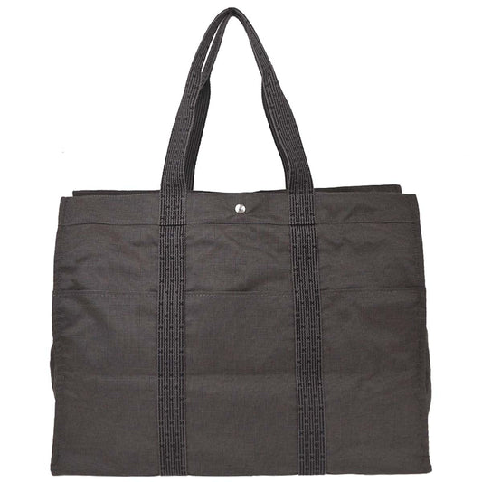 Hermes Gray Canvas Herline Tote TGM Handbag