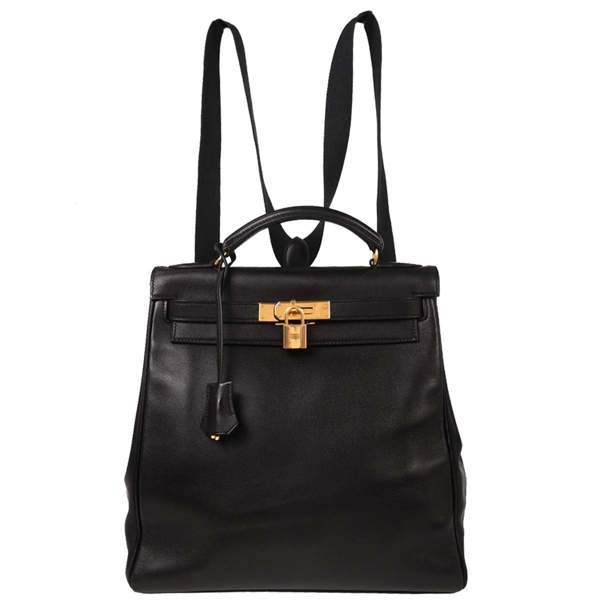 Hermes Black Gulliver Kelly A Dos GM Backpack