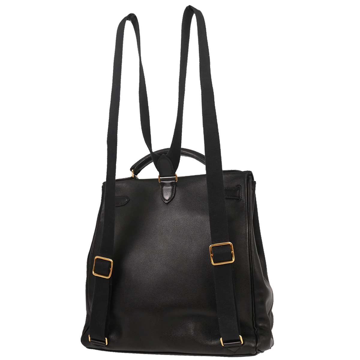 Hermes Black Gulliver Kelly A Dos GM Backpack