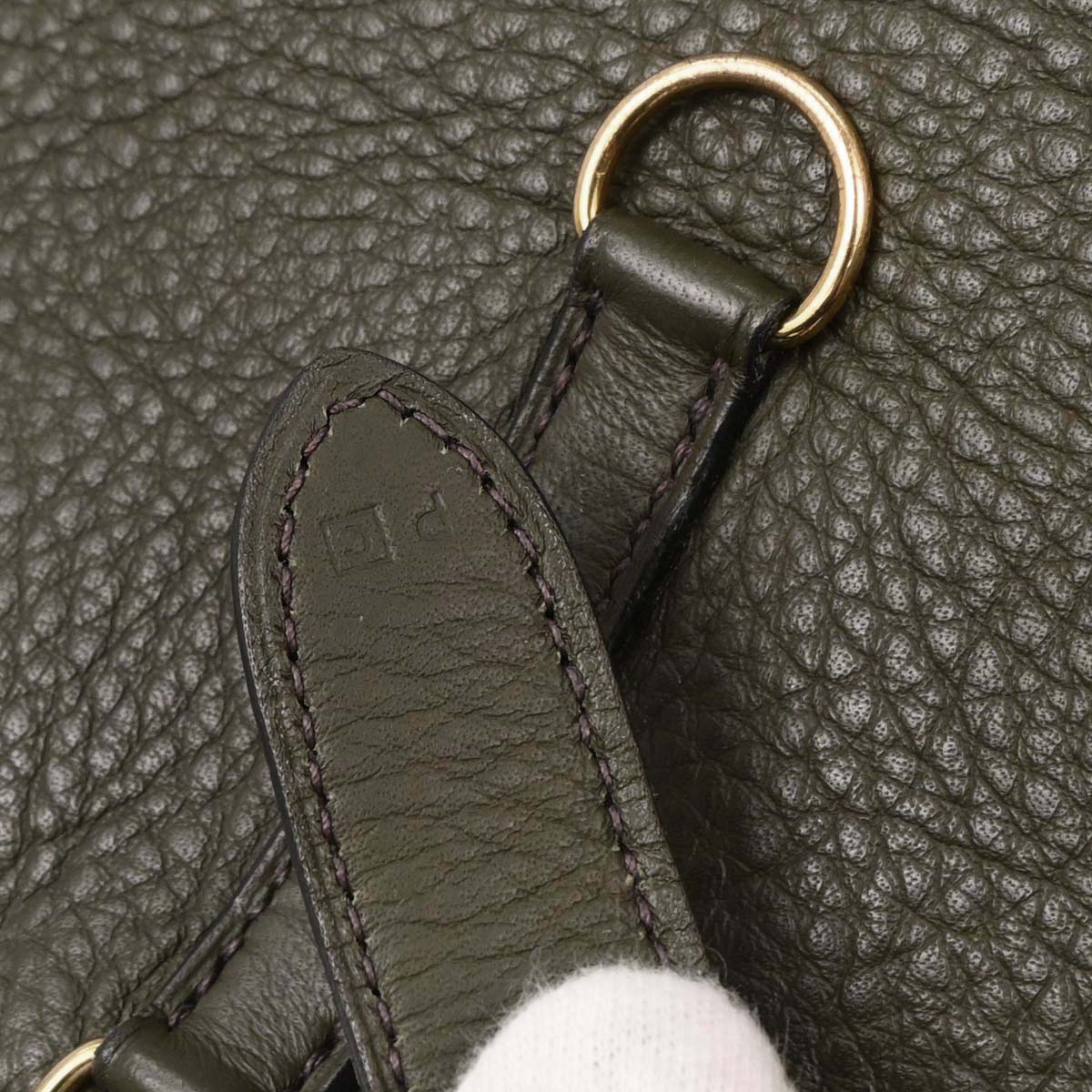 Hermes Olive Green Fjord Trim 31 Shoulder Bag