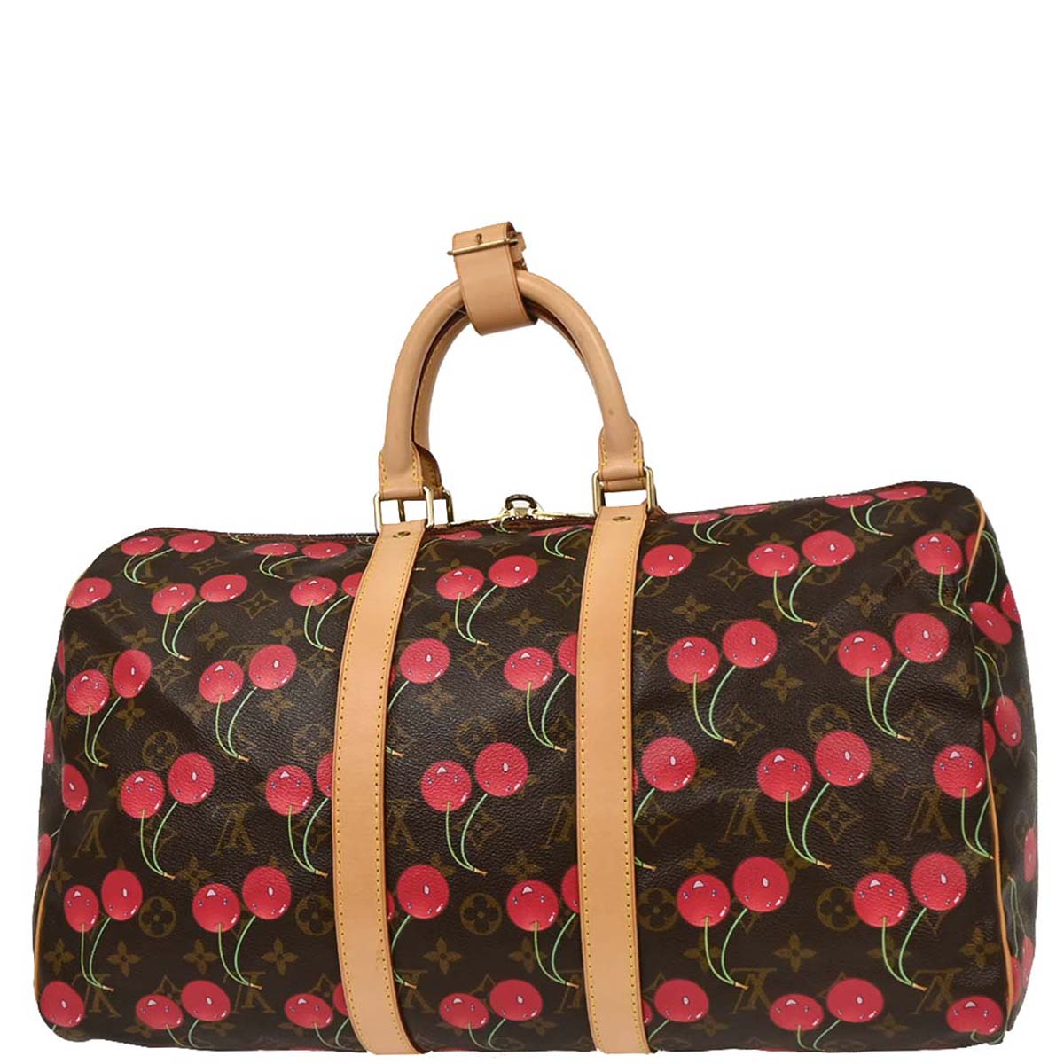 Louis Vuitton Monogram Cherry Keepall 45 Duffle Handbag M95011
