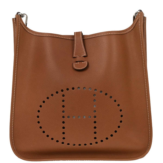 Hermes Cognac Epson Evelyne 2 PM Shoulder Bag