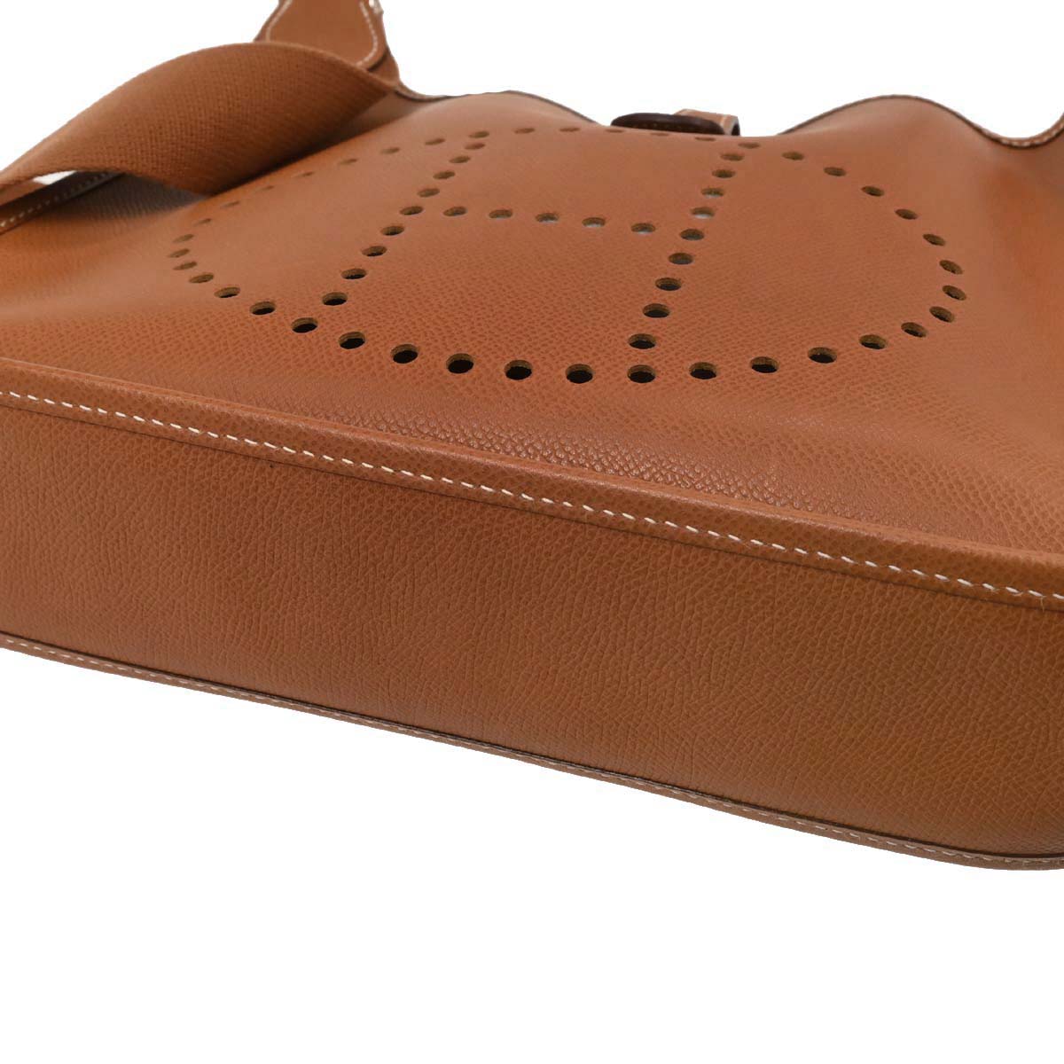 Hermes Cognac Epson Evelyne 2 PM Shoulder Bag