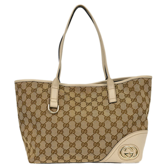 Gucci Brown Beige GG Tote Bag