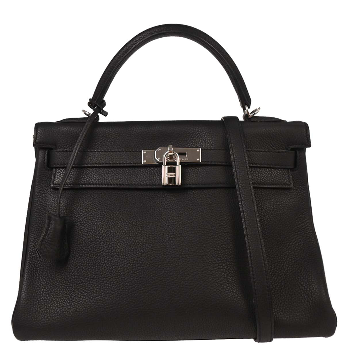 Hermes Black Togo Kelly 32 Retourne 2way Shoulder Handbag