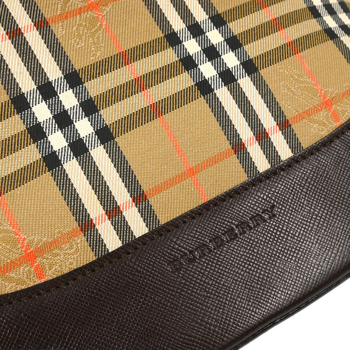 Burberry Beige Brown House Check Tote Bag