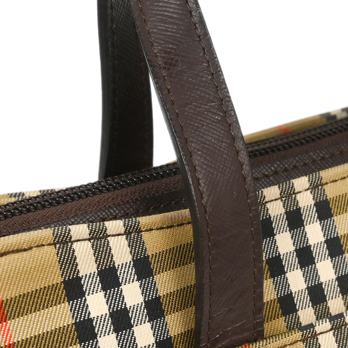 Burberry Beige Brown House Check Tote Bag