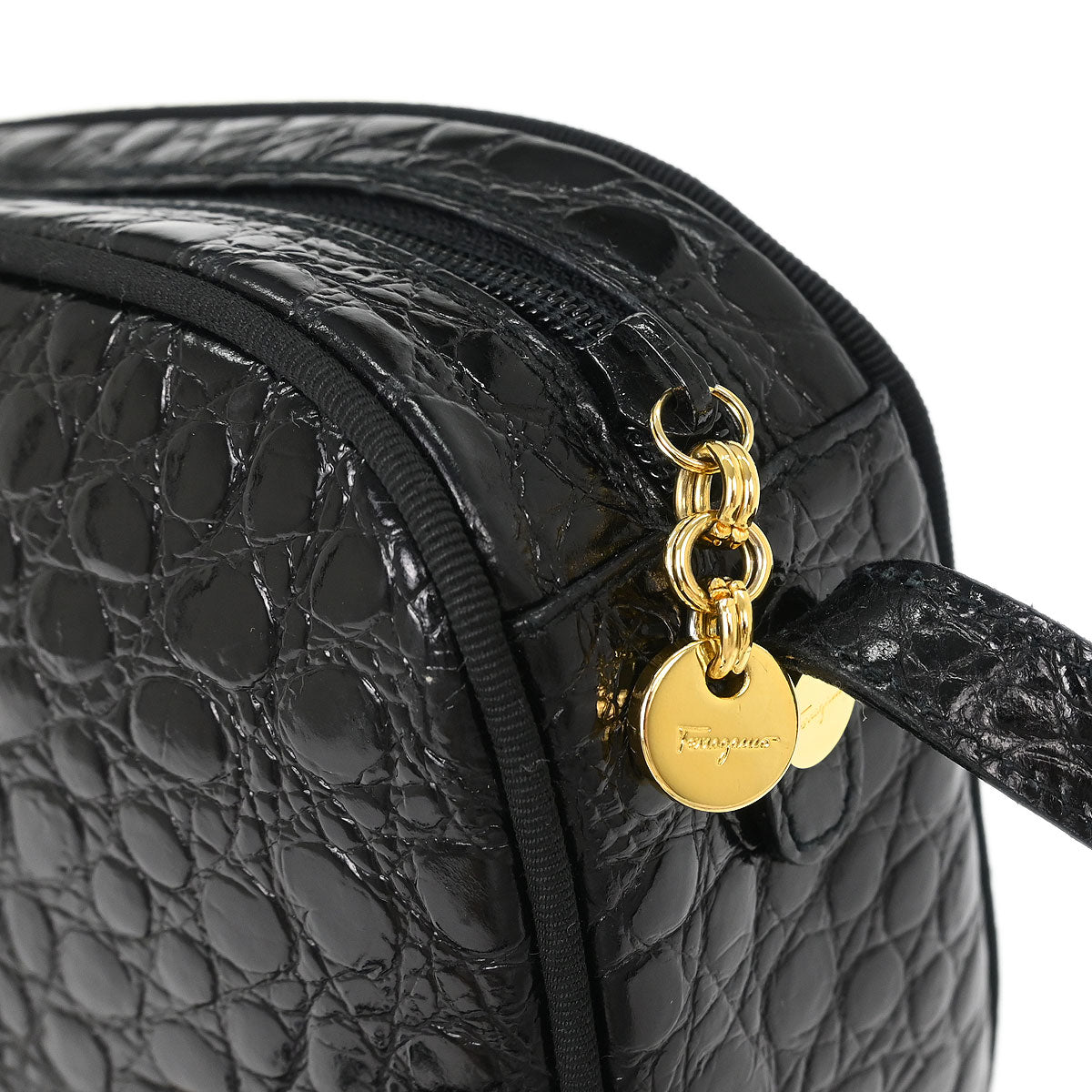 Salvatore Ferragamo Black Vara Shoulder Bag