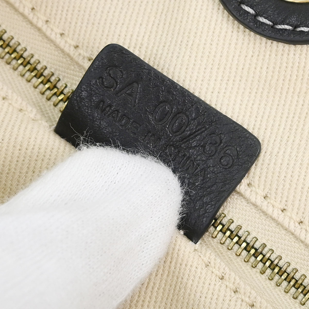 Celine White Brown Macadam Shoulder Bag