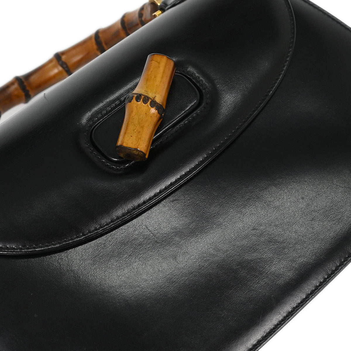 Gucci Black Bamboo 2way Shoulder Handbag