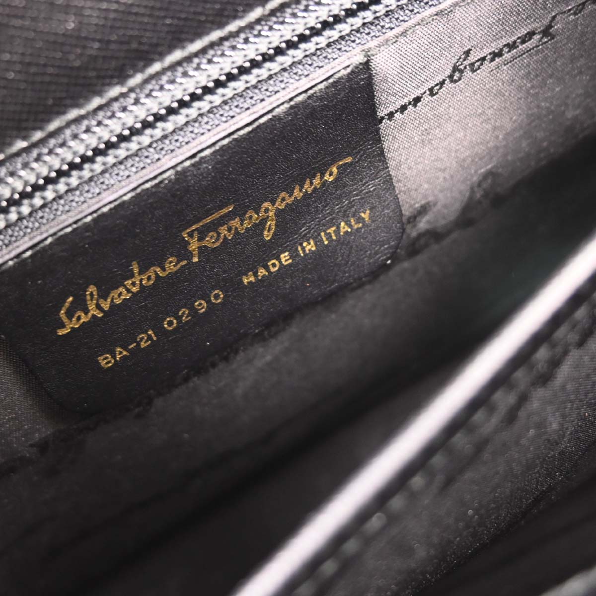 Salvatore Ferragamo Black Gancini 2way Shoulder Handbag