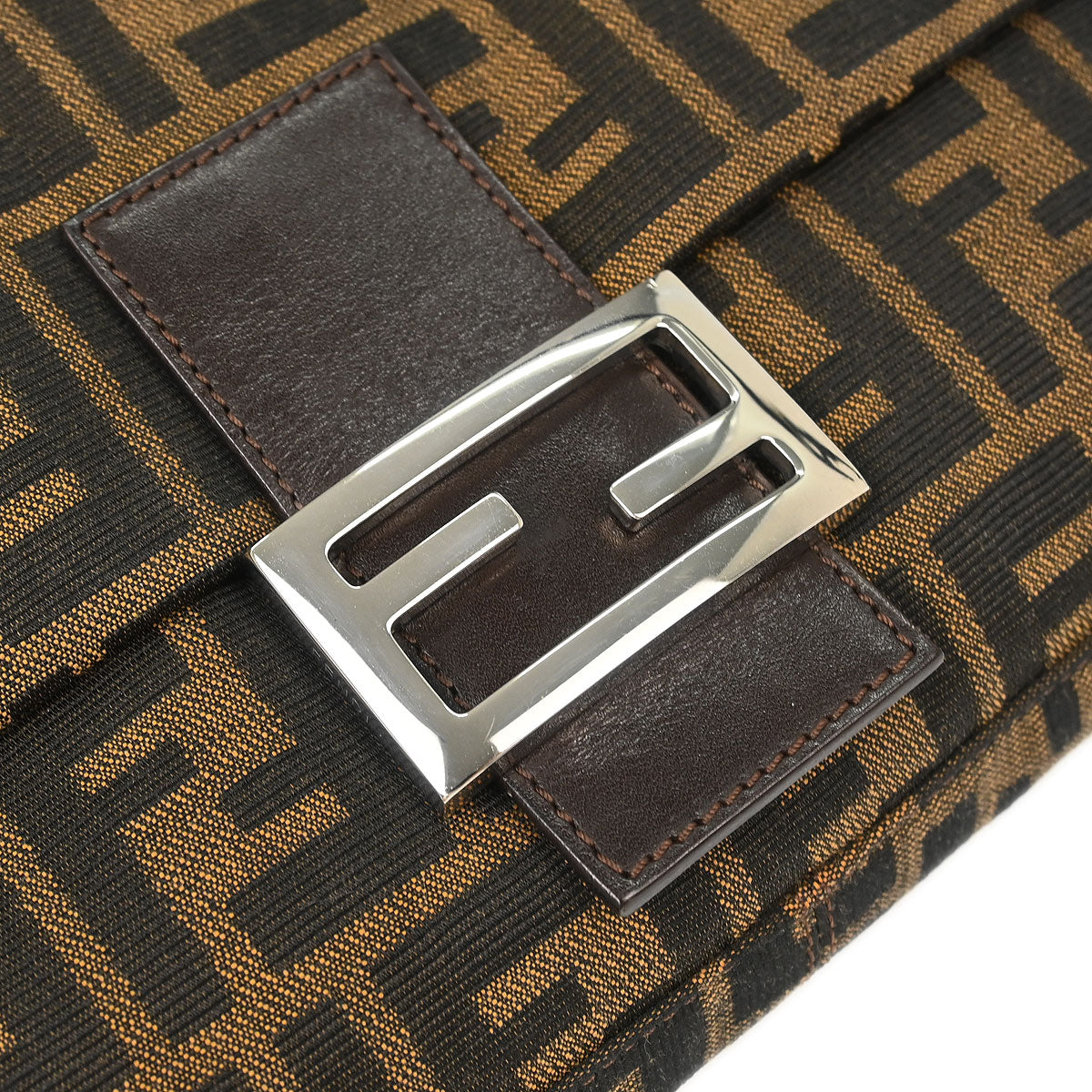 Fendi Brown Zucca Baguette Handbag