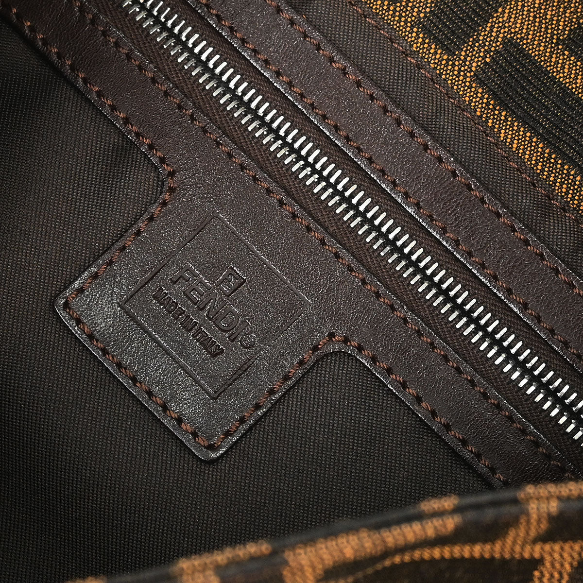 Fendi Brown Zucca Baguette Handbag