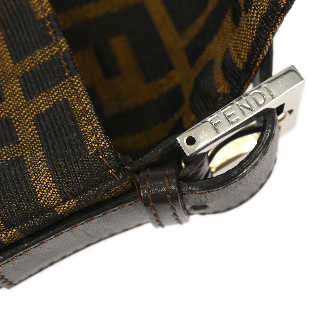 Fendi Brown Zucca Baguette Handbag