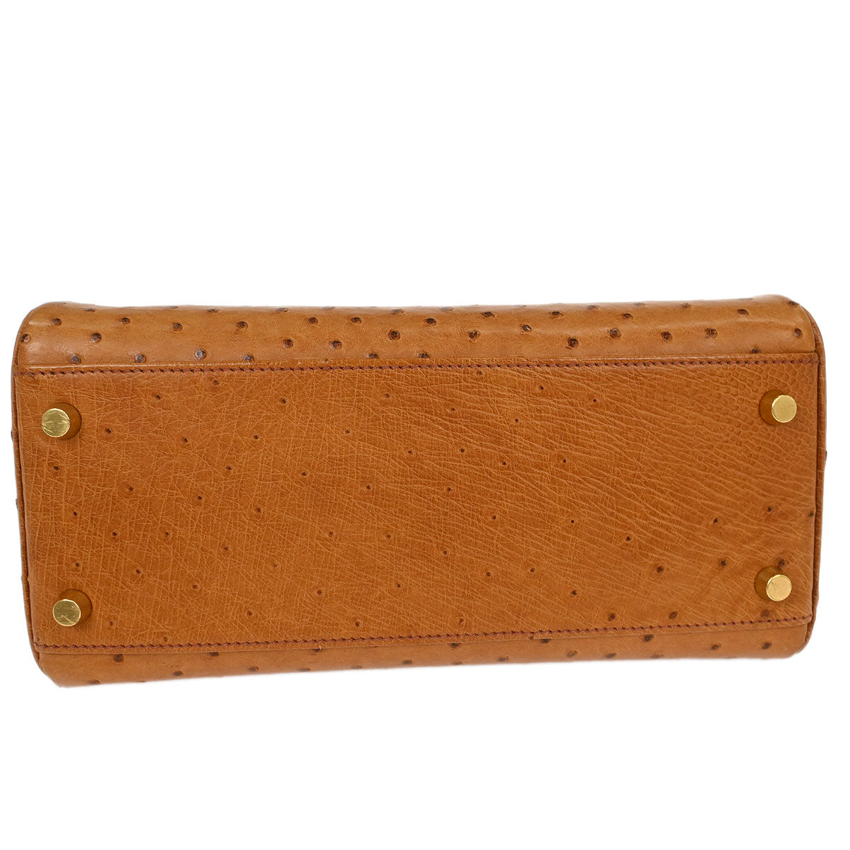 Hermes * Chestnut Ostrich Kelly Sport MM Shoulder Bag