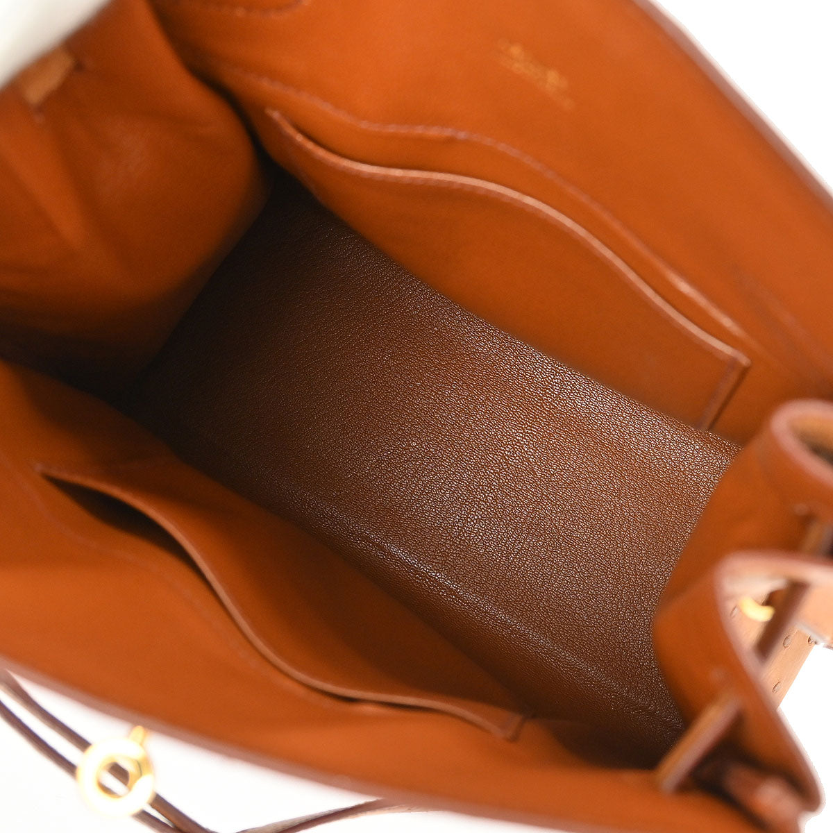 Hermes * Chestnut Ostrich Kelly Sport MM Shoulder Bag