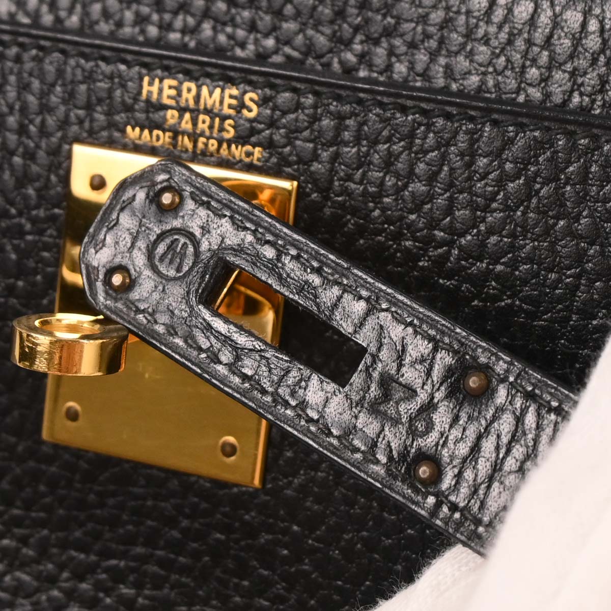 Hermes Black Ardennes Kelly 28 Retourne 2way Shoulder Handbag