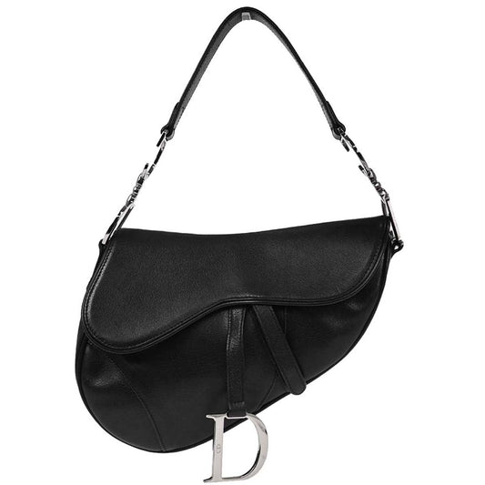 Christian Dior Black Saddle Handbag