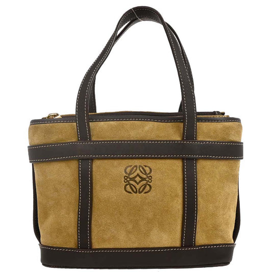 Loewe Beige Suede Tote Handbag