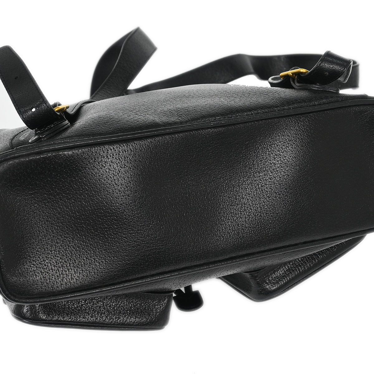 Gucci Black Pigskin Bamboo Backpack