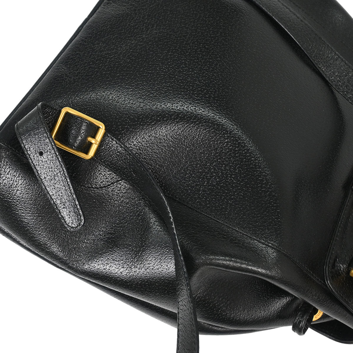 Gucci Black Pigskin Bamboo Backpack