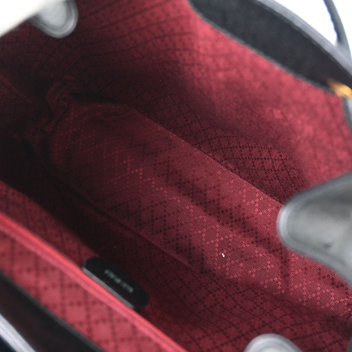 Gucci Black Pigskin Bamboo Backpack