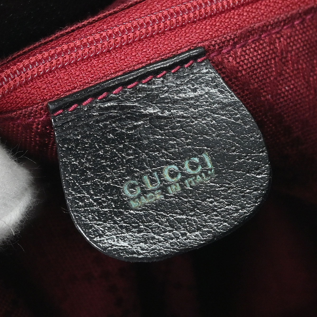 Gucci Black Pigskin Bamboo Backpack