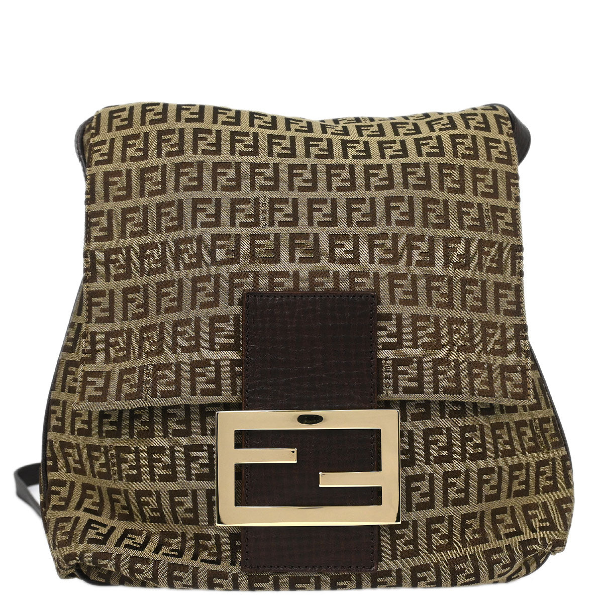 Fendi Brown Zucchino Shoulder Bag