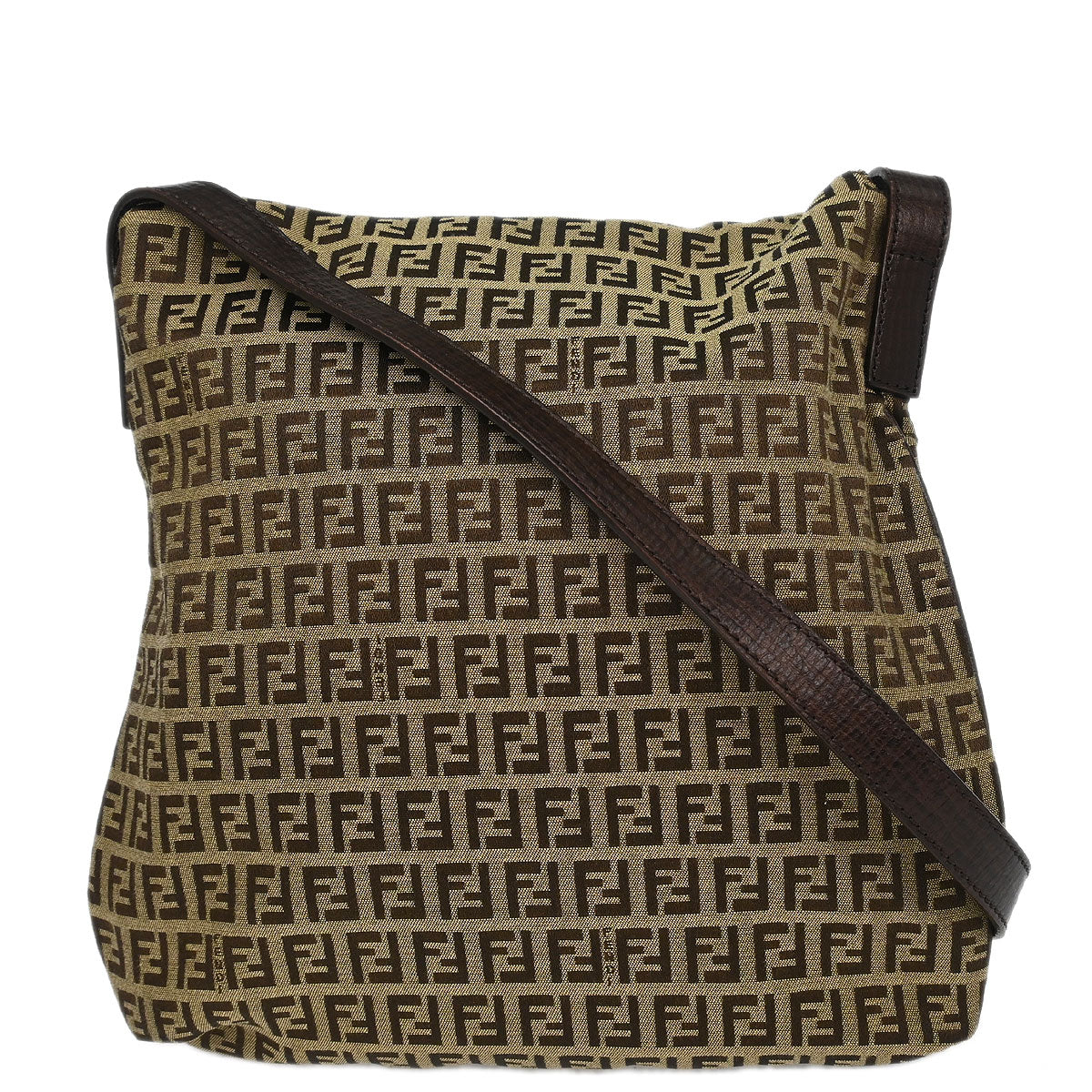 Fendi Brown Zucchino Shoulder Bag