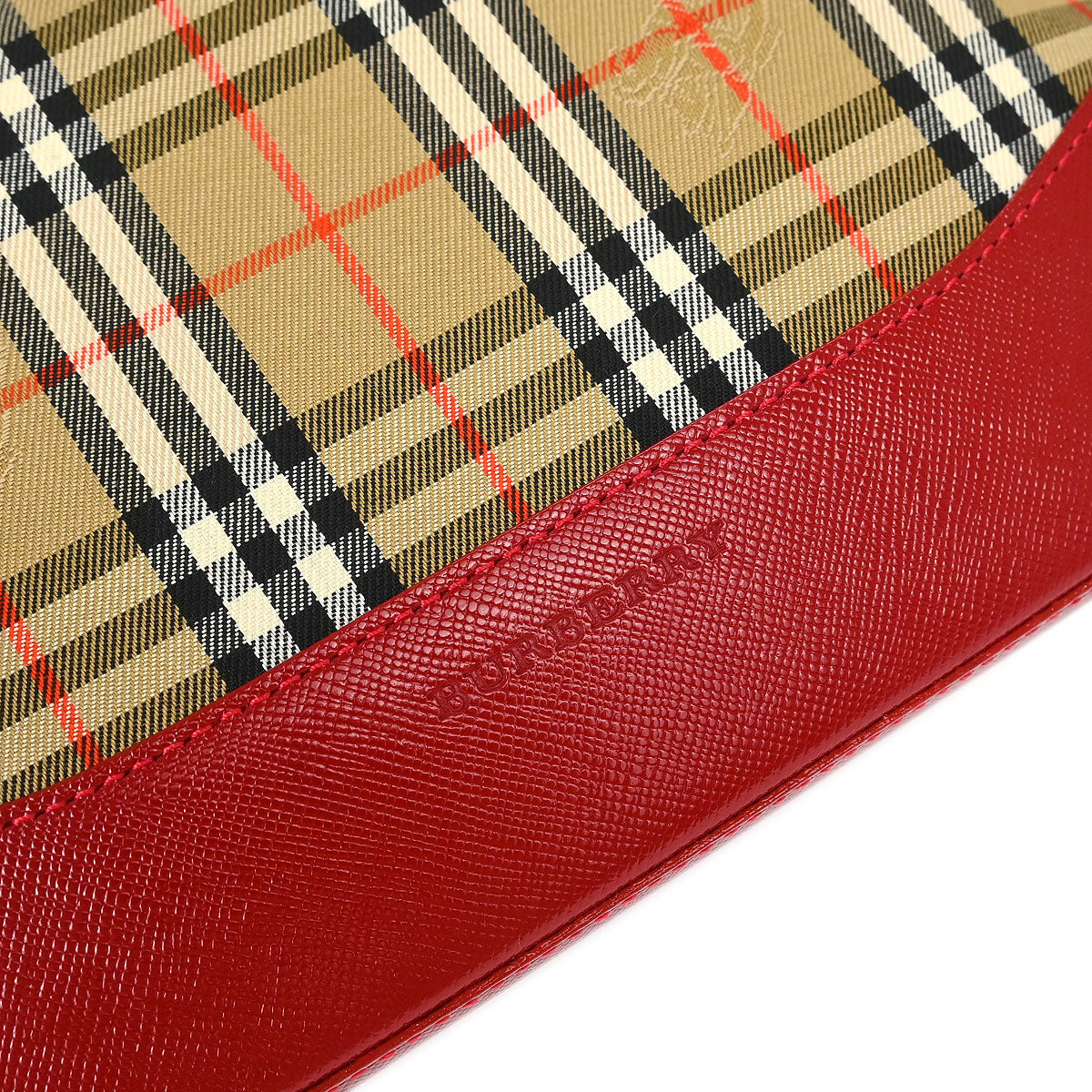 Burberry Beige Red House Check Handbag