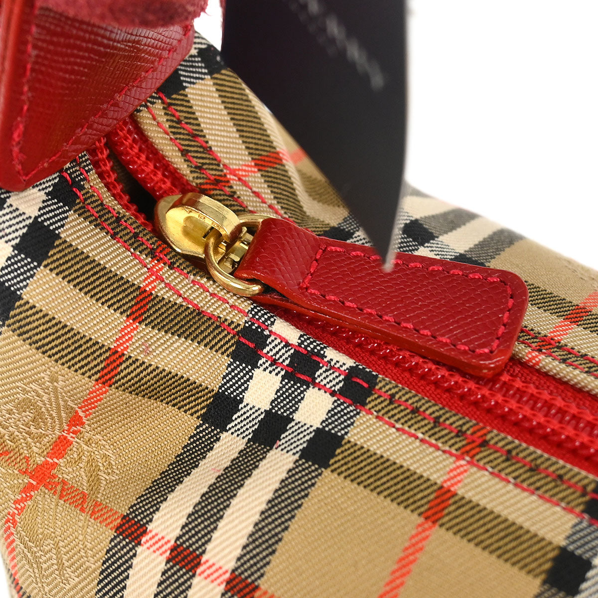 Burberry Beige Red House Check Handbag